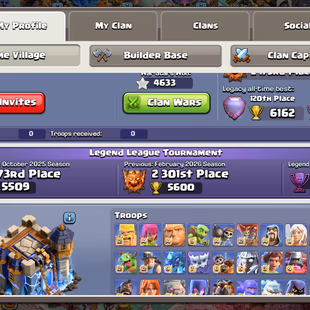 💜16/16 EPIC MAXED💜[TH18] LEAGUE SKINS FULL SET WITH MAP || GLOBAL 102 RANK || 5 HERO MAX || ALL TROPS MAX || 12x MAP  - Image 3