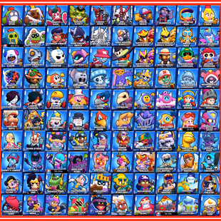 71K TROPHIES || 101/101 BRAWLERS || 48 MAX || 45 HYPERCHARGED || 20 BUFFIES || 327 SKINS || 417 GEMS || 51K GOLD  - Image 7