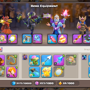 TH18 MAX DEFENCE 🌟 ALL HEROS MAX 🌟 RAREST 3 LEAGUE SKINS || FULLY DECORATED || HIGH LEVEL EQUIPMENTS || INSTANT - Image 8