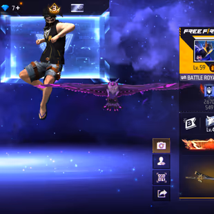 X188|Lvl 59|CONQUEROR TITLE|44 CHARACTER|148 COSTUME(7 MYHTIC)|40 VEHICLE|158 WEAPON(20 MYTHIC)|STORMY ASCER M4A1|MIDNIG - Image 1