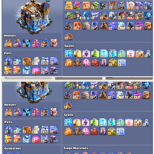 🔥Helper Hut Max🔥Th18 Wall Maxed With 3 Leauge Skins||14 Epic Max||931 Cwl Medals||Desert Night Scenery||Exp-2 - Image 2