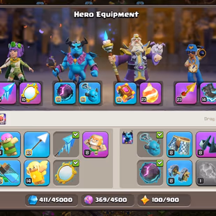 🔥TH 18 NEAR MAX🔥BK 100 AQ 100 MP 64 GW 63 RC 50 || GOOD HERO EQUIPMENT || FREE NAME CHANGE || 8 HERO SKIN - Image 6