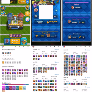 ROYAL GIANT CONFETTI RAINBOW PRINCE STACKED KT LEVEL 15 (72) | 20 EVO | 121 CARDS | 13x LVL 16 MAX | 16x LVL 15 - Image 1