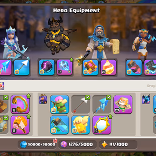 🔥Xp-252🔥 || Th18 Almost Max || 4 Heroes Max || High Max Epic Equipment || 6 Builders || Nc Available || Scenery Acc - Image 5