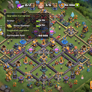 HIGH XP 287 | TH18 MAXED | ALL TROOPS MAX | NICE EPIC EQUIPMENT | 4072 WAR STARS | 29K LEGEND TROPHIES - Image 1
