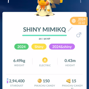 🔥SHINY MIMIKYU COSTUME PIKACHU 💎 15x SHINY LEGENDARY [] SHINY XERNEAS [] 180 LEGENDARY [] 144 SHINY [] LVL 52 - Image 4