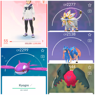 Lvl 50 [Shiny Kyogre] | 45 Legendary | Solgaleo | Lunala | Groudon | Zacian | Ho-Oh | Lugia | Regidrago | Valor | 959 - Image 1