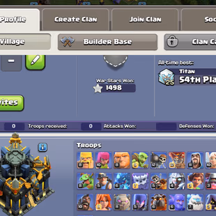 TH 17 3 Hero Max ! Walls Max ! Defense Near Max !! 6k Gems !! 15 Epics ( 4 Epic Max ) Namechange 500 ! TownHall Level 18 - Image 3