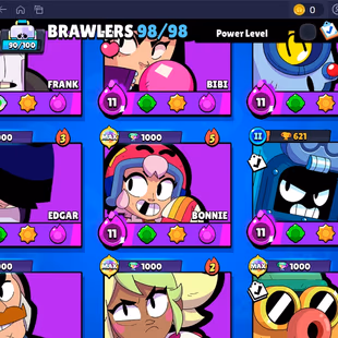 345 SKINS | 46 HYPERCHARGED | 90.000 TROPHIES | 98 BRAWLERS | 59 MAX BRAWLERS | 4 BUFFIES  - Image 8