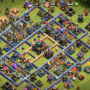 TH17 Max Heroes Account | King 100 | Queen 100 | Warden 75 | RC 50 | Max Defence  - Image 1