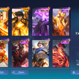 ML 250 143skin85hero66level  Libra shiryu Chou Sagittarius Seiya Badang LUCKYBOX moskov Epic Balmond Epic Freya Gaara V - Image 1