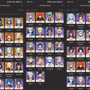 All Platform - EU - AR60 - 66 Character 21 5'Star - 10 Weapon 5'Star - Skrik - Nefer - Lauma - Xilonen C1 - Mavuika - Co - Image 4