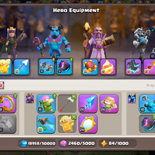 🚀LEGENDARY SUPER TH18🚀HEROS LVL 100-100-75-80-55-10 | EPIC EQUIPMENTS |900 SPARKY STONES | BB MAX | INSTANT DELIVERY | - Image 7