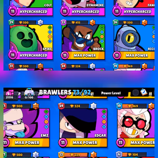 B59 & 20 Max Brawler | 21k + Trophy | 73 Unlock Brawler | 88 Skin Available | Full Access | - Image 2