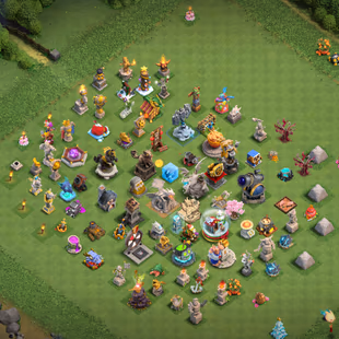 35000-GEM! RARE-STATUS 75! TH18 CLOSE MAX! NC-500! XP-245 ALL STATUS PAID AND RARE! HEROES 90-105-78-80-55-8! BASE MAX - Image 3