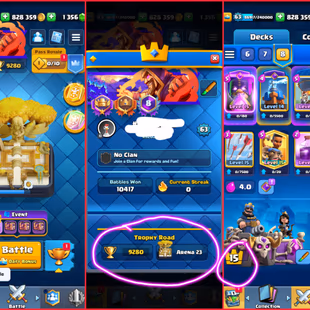 🎯8 YEARS OLD CR ACCT  | 9280 TROPHIES  | 22 MAX LVL 15 👹| 164 EMOTES  | EVO CARDS | 12 TOWER SKIN | INSTANT DLVR - Image 3