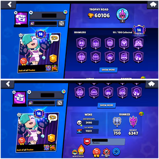 60K TROPHIES | 99 BRAWLERS || 48 MAX || 37 HYPERCHARGED || 699 GEMS || 265 SKINS || 17 BUFFIES || 47K BLING || 24K GOLD  - Image 2