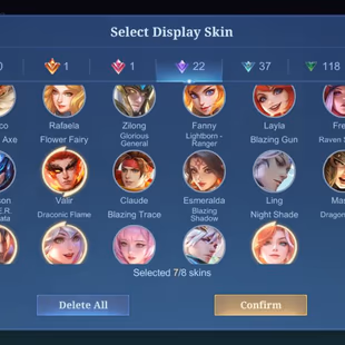 ML6|189 SKIN|KOF KARINA|COLLECTOR NATALIA|EXPERT COLLECTOR|6000 MATCHES|50 PERCENT WINRATE|LVL 78 - Image 3