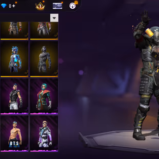 X291|Lvl 74|7 YEARS OLD ACC|64 CHARACTER|384 COSTUME(15 MYTHIC)|315 WEAPON(4 EVO+39 MYTHIC)|AK47 Blue Draco Lv 6|FAMAS D - Image 7