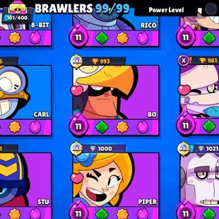 BEST OFFER 🎄 69.3K TROPHY 🎄 99/99X BRAWLER | 65X MAX | 50X HYPER | 370X SKINS | 23K 3V3 WINS | DELIVERY INSTANTLY  - Image 5