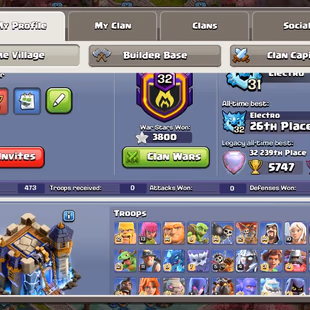 403💥TH18 BEST DEAL 2200 CWL MADEL💥3X SCENARY 25 SKIN [HERO-105-105-90-80-55-10] | MAGIC ITEMS | NC YES | FULL ACCESS - Image 4