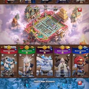 TH18 Max Full  (Pre Update) 🔴 Frost Age & Year Of Fire Horse Set 🔴 Profile Max - Paid Scenries - Builder Skin - C415 - Image 1