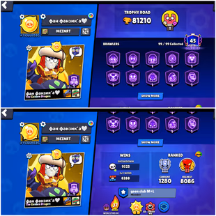 99 Brawler | 80k Trophy | 98 Max Brawler | 48 Haypercharged | 300 skin | 45 Prestige | 80000 | instant Delivery | - Image 1