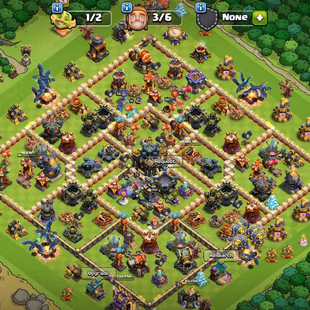 TH 17 4 HERO MAX || HEROES 100-100-65-75-50 || 2188 WAR STARS | HIGH EPIC EQUIPMENT | 8 HERO SKIN - Image 1