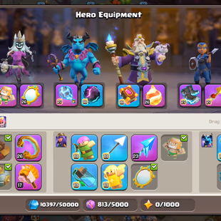 🔥LEGEND LEAGUE🔥TH 18 MAX || 30/38X MAX EQUIPMENT || BK 105 AQ 105 MP 95 GW 80 RC 55 || 2377 CWL MEDAL || 259 XP - Image 6