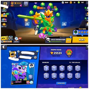 COC BS COMBO | 147 GEMS | 25.5K TROPHY | 18 MAX [ 12 HYPERCHARGED ] | 176 SKINS | TH 13 SEMI | 52-49-40-20 2 HEROES  - Image 2