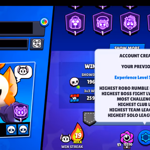 214 SKINS | 37.500 TROPHIES | 92 BRAWLERS | 11 HYPERCHARGE | 13 MAX | 16 PRESTIGE | 8 BUFFIES - Image 7