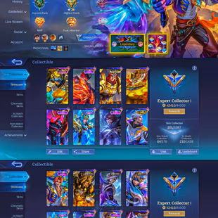 Level 78 : Expert Collector I : 201 Skins | Almost Renowned Collector V | Max Emblems : Awesome Effects | Android/iOS - Image 1