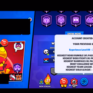 310 SKINS | 81.800 TROPHIES | 100 BRAWLERS | 28 HYPERCHARGE | 30 MAX | 61 PRESTIGE | 6 BUFFIES | 80K - Image 7