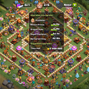 Th16 [War Arena]-[BH-10 Full Maxed | Hero-85-95-70-45 | Equipment-16-Epic Almost Max | [9k-Gems] | XP-241 | Wall Max | N - Image 1