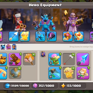 PREMIUM🔥 TOWNHALL 18💎 8x EPIC EQUIPMENS [] 69-82-53-58-43 HERO - 2400 GEMS - 233 XP - BH 10 - CHEAP  - Image 7