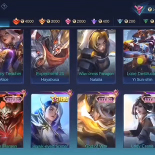 KIMMY STAR WARS|| MIKASA FANNY AOT||GUSION LEGEND||NOLAN 11.11||YSS COLL||ONIC PH||EXHALTED 1||430 SKINS - Image 5