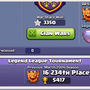 TH 18 !! 6 Heroes Maxed !! 10 Epic Maxed !! Profile Almost Max !! Town Hall Level 18 !! League Queen Skin !! 3x Scenery  - Image 4