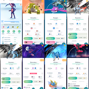 Level 62 | 2 Shiny Fusion Kyurem | 94 Shiny | 422 Legendary | Shiny Mega Groudon | Shiny Mega Kyogre | Eternatus   - Image 1