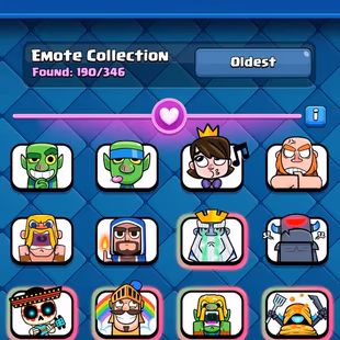 9 YEAR BADGE [] MAX 113 [] ARENA 24 [] 64 ELITES [] 21 EVO [] 10000 TROPHIES [] XP70 [] KT15 [] GEMS 5584 [] 190 EMOTES  - Image 5
