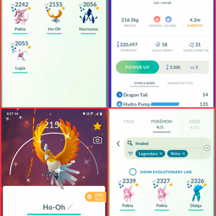 22]🍓 LEVEL 43 ACCT) 50 SHINY  51 LEGENDARY) 2 HUNDO  282 TRADEABLE💯)SHINY LUGIA) SHINY HO-OH ) RARE COLLECTOR ACCT - Image 3