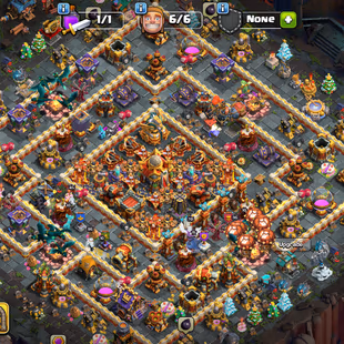 RARE-US LOCAL / 33K GEMS | TH16 MAX BASE | 50X SKINS/15X SCENERIES | GLOBAL RANK | HERO-95-95-80-70-45 | 238-XP | BEST - Image 1
