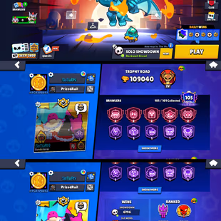 109k TROPHIES | OLD RARE | 93 MAX POWER BRAWLER | 101 BRAWLER UNLOCK | 68 HYPERCHARGE | 437 SKIN | RENAME AVAILABLE - Image 2