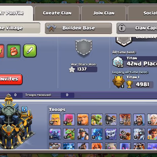 198💃Th17 purple walls and good defence💃heros-74-75-56-65-37 | 9x epic equipment high lvl | defence max - Image 3