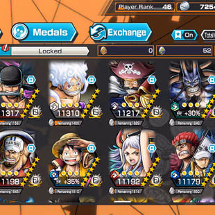 98 Hyper Boost - 296 Chars - 11 EX - 11 EX Max ( All meta s172: 2 Roger v1 v2, 2 Kaido v1 v2, 4 Emperor Luffy, GP Edward - Image 2