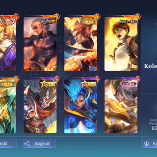 EC233LV 86|HERO 122|SKIN 314|EXALTED IV|ALL EMBLEM MAX|JOHNSON LEGEND|2 KOF (KARINA,GUSION)|2 PRIME (YU ZHONG,GRANGER)|Y - Image 1