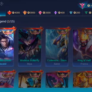 ML 364 legend Alucard Naruto suyou HXH Dyrotth aspirant Ruby Chang'e prime Claude Beratix LUCKYBOX 5 star 2 champion Br - Image 8