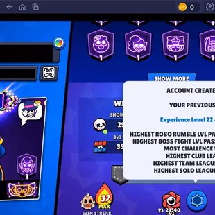 241 SKINS | 72.200 TROPHIES | 99 BRAWLERS | 13 HYPERCHARGE | 21 MAX | 35 PRESTIGE | 4 BUFFIES - Image 7