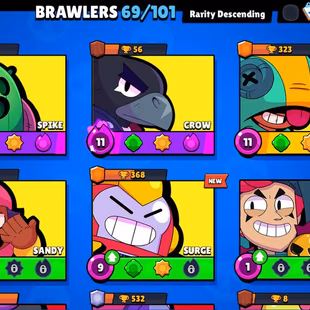 19k Trophies, Star Shelly, 69 Brawlers, 6 Legendary Brawlers, 11 11 Strength Brawlers, 5 hypercharge, Description - Image 4