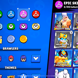 15k Trophies, 43 Brawlers, 545 gems, 2 Legendary Brawlers, 10000 Coins, 11 Skins, Description - Image 8