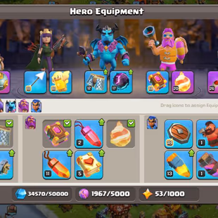 CHEAPEST TH16 NEAR ACC - NICE EQUIPMENT - HEROES GOOD LVL - FULLY SAFE AND SECURED - INSTANT DELIVERY !K132 - Image 5